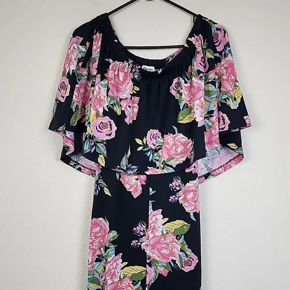 Free People Vintage Strapless Floral Medium Jumpsuit